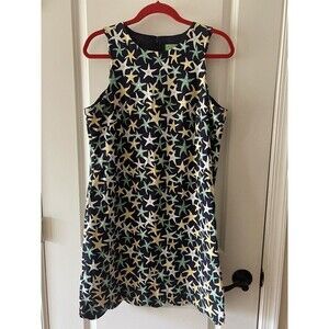 PAPPAGALLO Women’s Size 8 Seashell Print Dress Scalloped Trim